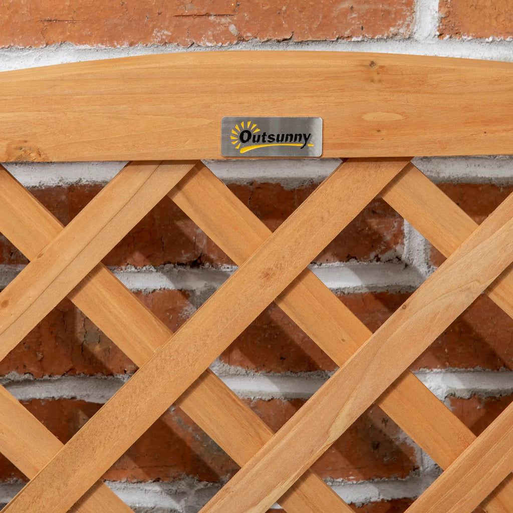 Outsunny Kweekbak bloementrap rustiek vat-design met klimrek massief hout