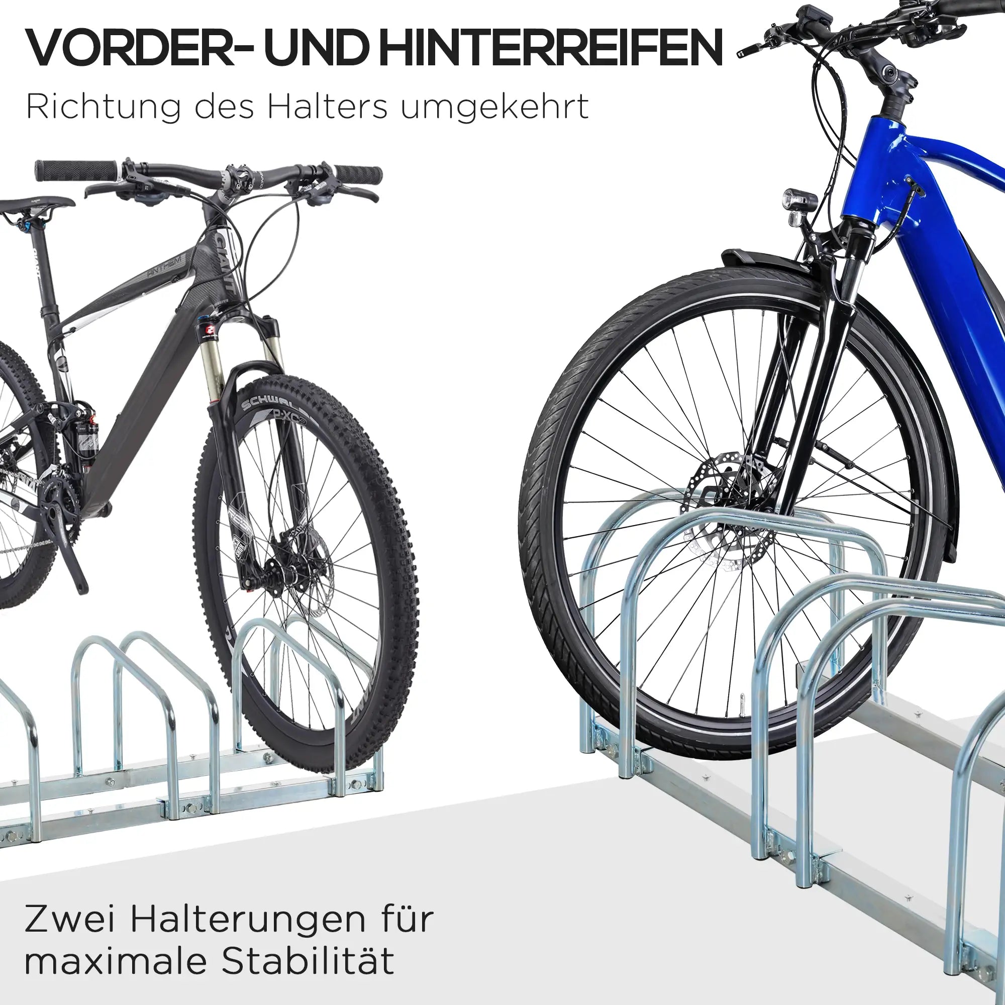 HOMCOM Fietsenrek meervoudig rek 5 fietsen uitbreidbaar