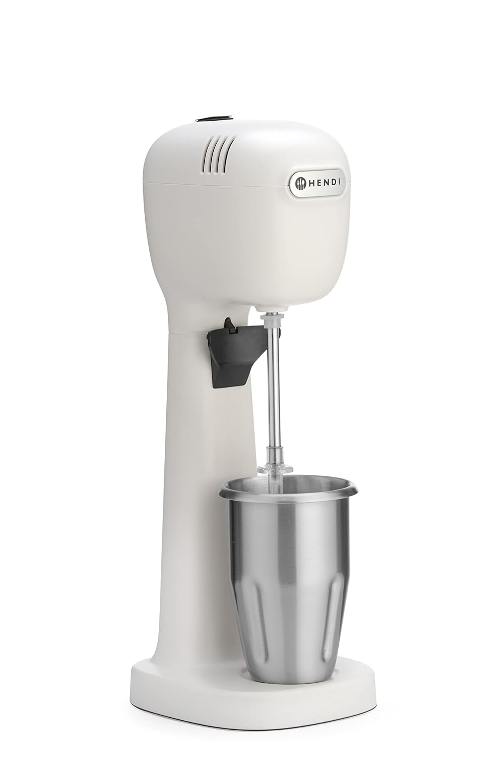 HENDI Melkshake Maker, Incl. 2 mengbekers (roestvrij staal en polycarbonaat) en 4 verwisselbare roerwerken, Drinkmixer, Frappés, Drankmixer, 230V/400W, 170x196x(H)490mm, Karamel