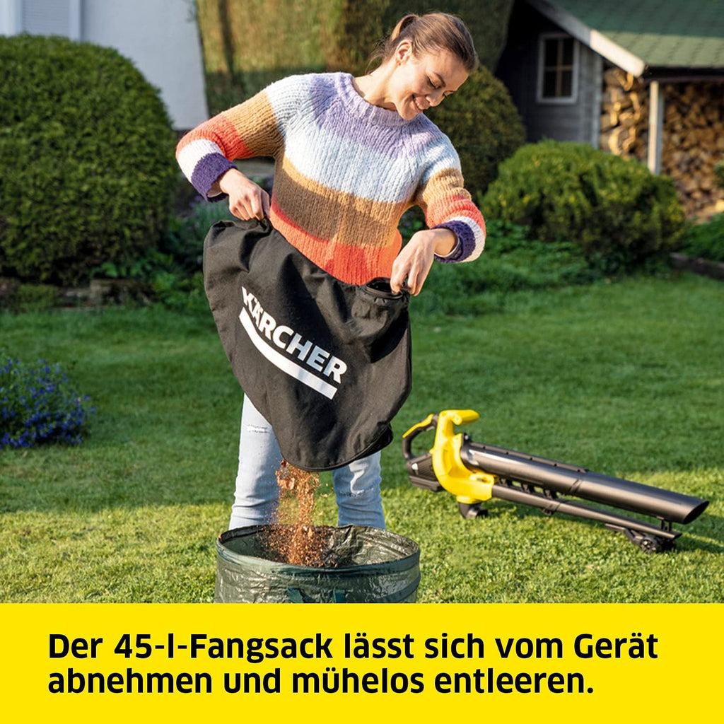 Kärcher 18 V accu bladblazer en -zuiger BLV 18-200 Battery Set, incl. 18 V/2,5 Ah accu en snellader, met mulchfunctie, luchtsnelheid: 200 km/u, opvangzak volume: 45 l, gewicht: 3,5 kg