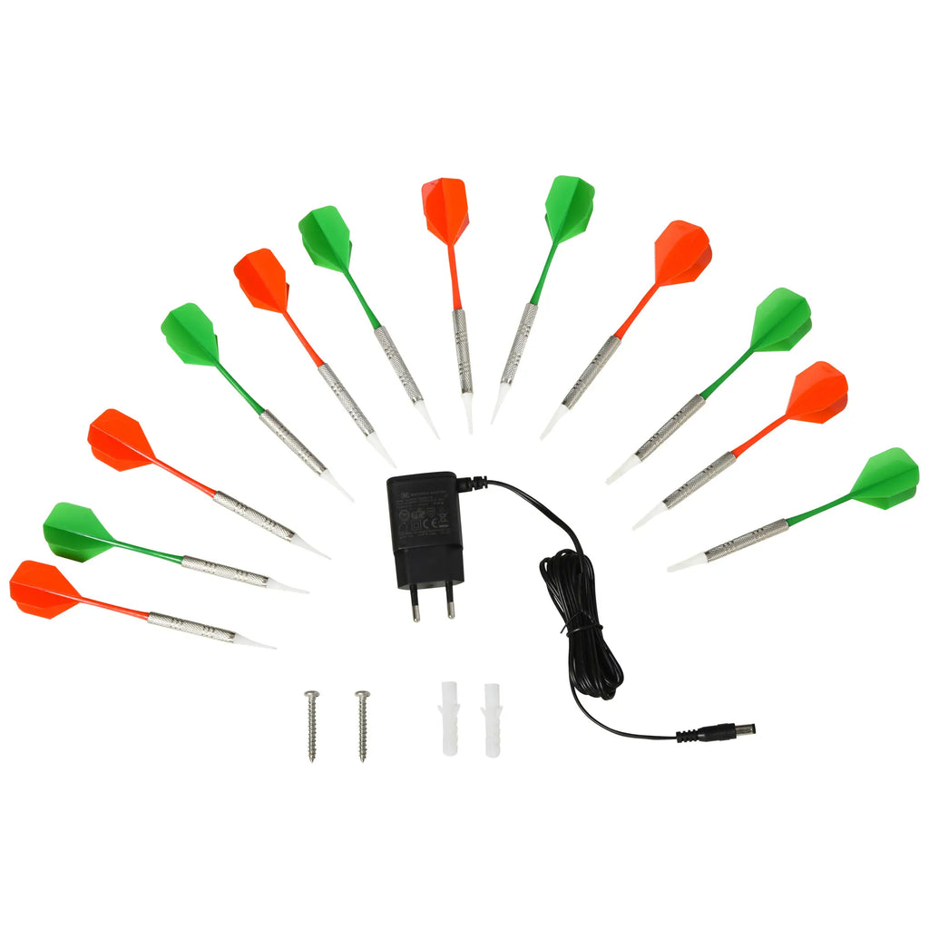 HOMCOM elektronisch dartbord 27 spellen 8 spelers