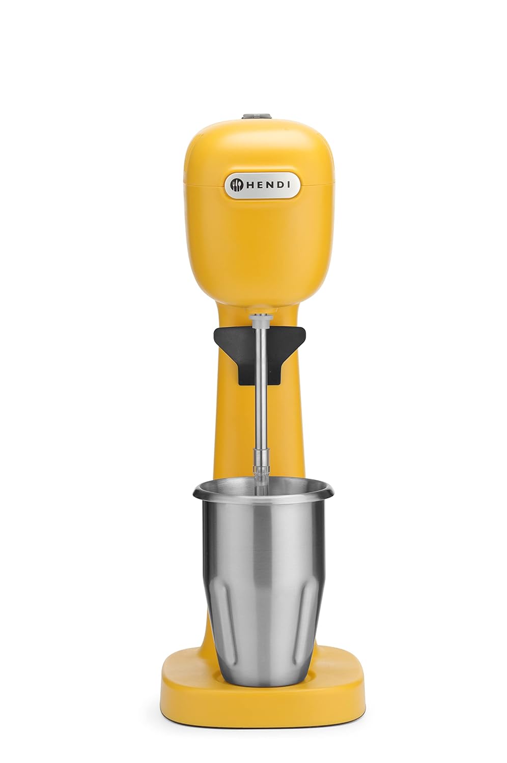 HENDI Melkshake Maker, Incl. 2 mengbekers (roestvrij staal en polycarbonaat) en 4 verwisselbare roerwerken, Drinkmixer, Frappés, Drankmixer, 230V/400W, 170x196x(H)490mm, Karamel