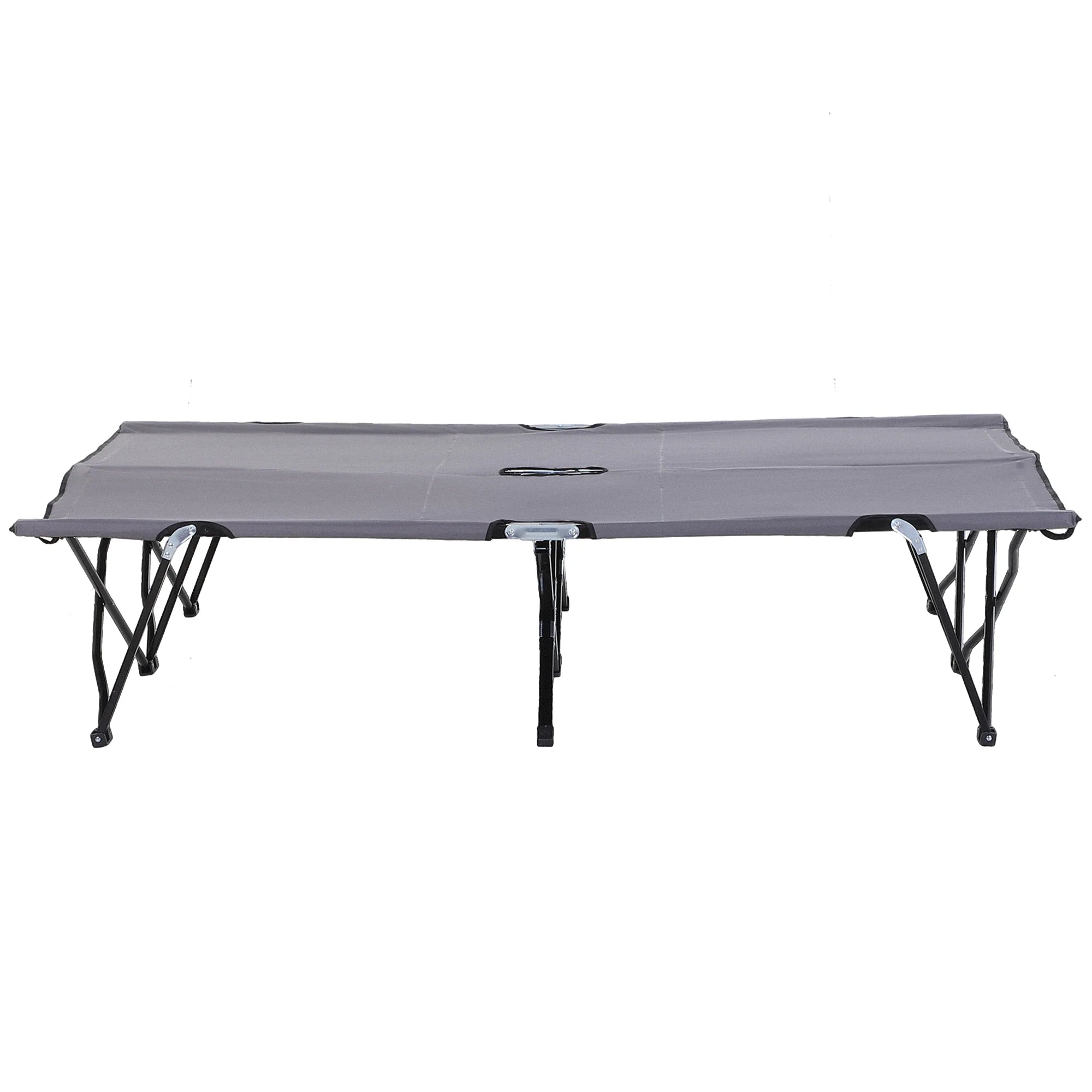 Outsunny Opklapbaar Campingbed voor 2 personen verhoogd opvouwbaar