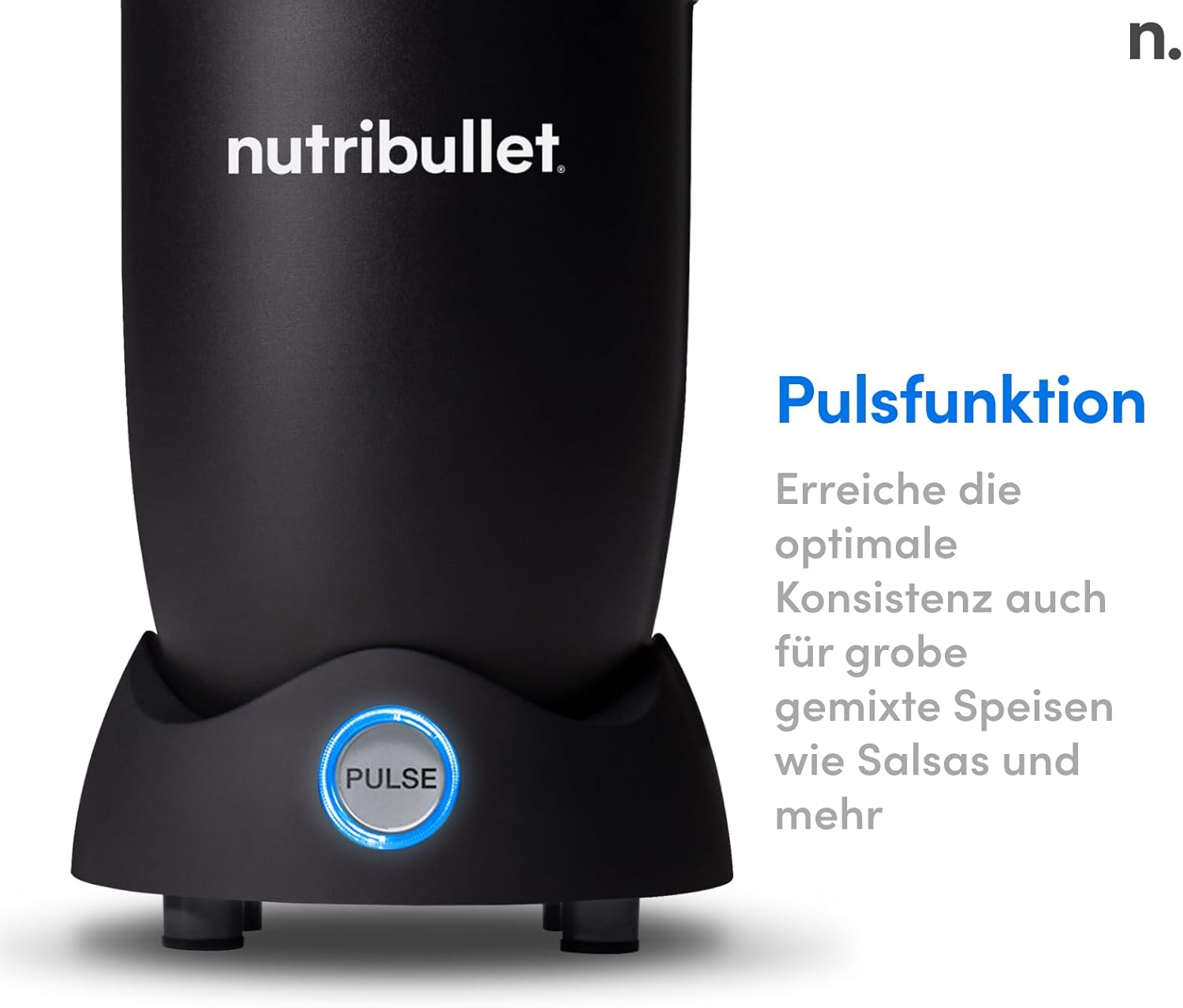 Nutribullet Pro 1200, elektrische blender, hakmolen, smoothieblender, multifunctionele blender, 1200w vermogen, 700ml en 900ml bekers, zwart, NB120MB