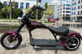 Mangosteen M1P elektrische chopper in bordeauxrood - 2000W borstelloze motor, 60 km/u topsnelheid
