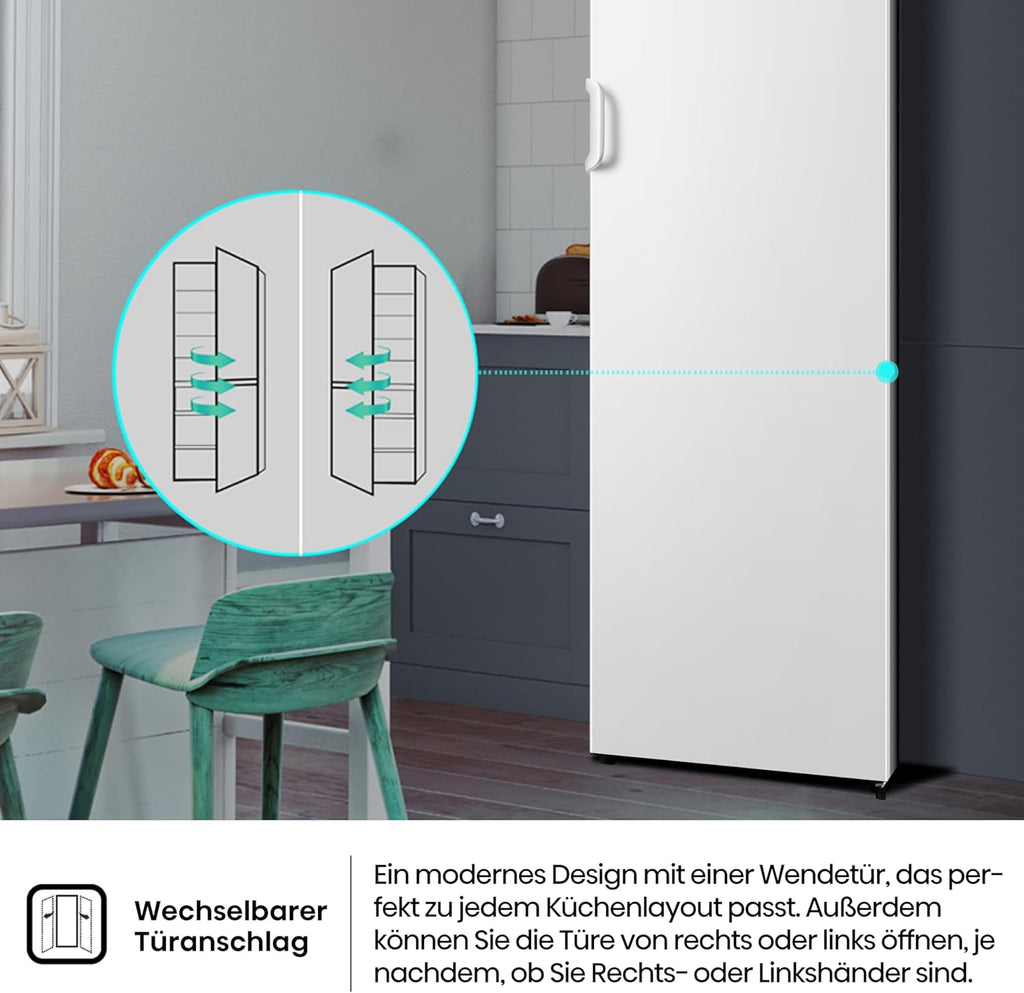 Hisense FV191N4AW2 Vriezer/ TotalNoFrost/ SuperFreeze/ Deuralarm/ Multiflow 360°/ BigBox/ 143,4 cm/ Vriesgedeelte 147 l/ 41 dB/ 205 kWh/Wit