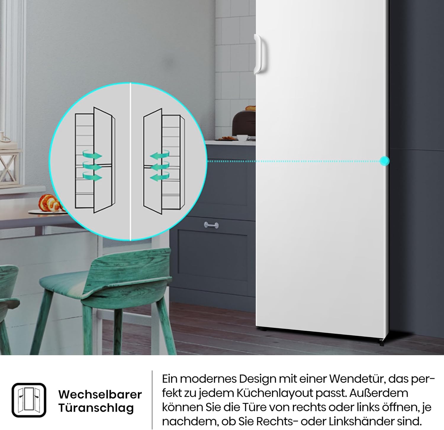 Hisense FV191N4AW2 Vriezer/ TotalNoFrost/ SuperFreeze/ Deuralarm/ Multiflow 360°/ BigBox/ 143,4 cm/ Vriesgedeelte 147 l/ 41 dB/ 205 kWh/Wit