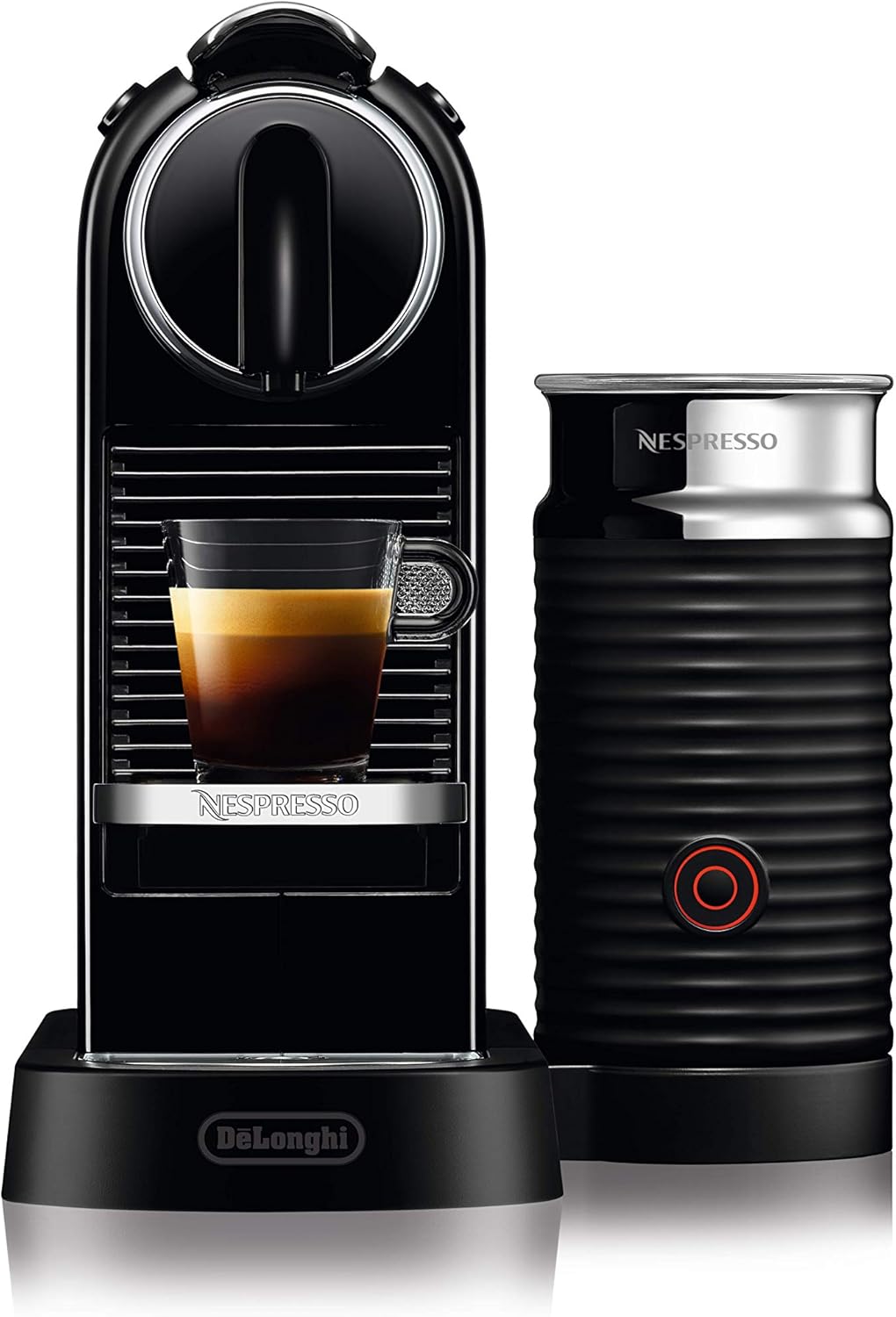 Nespresso De'Longhi EN267.BAE Citiz koffiezetapparaat met melkopschuimer, energiebesparende functie, 1710W, 1 liter, 37.2 x 21.8 x 27.7 cm, zwart