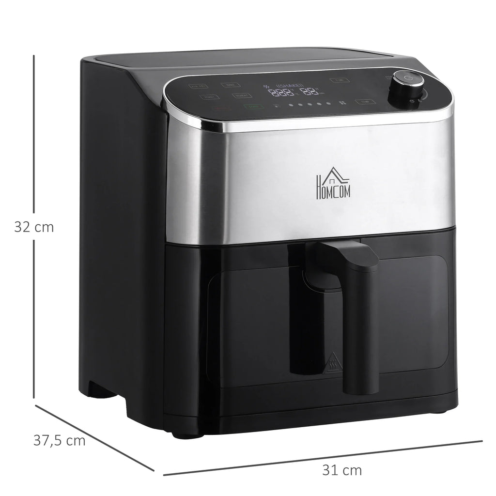 HOMCOM Heißluftfritteuse Airfryer fettarm schnelles Garen