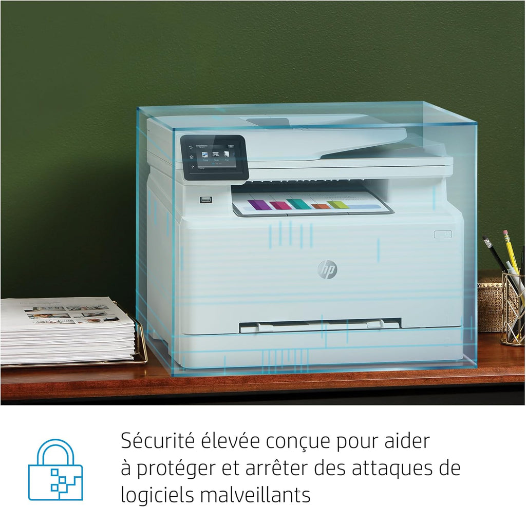 HP Color LaserJet Pro MFP 3302fdwg multifunctionele kleurenlaserprinter, fax, automatisch dubbelzijdig afdrukken, touchscreen, wifi, ethernet, USB, HP Wolf Pro Security