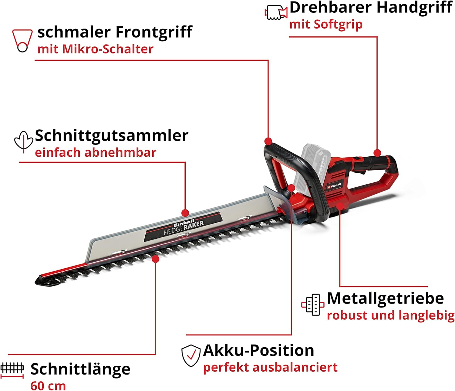 Einhell Accu grasmaaier GE-CM 36/36 Li Kit Power X-Change (36 V, 36 cm maaibreedte, tot 400 m², Brushless, 40L opvangzak, 25-75 mm maaihoogte, incl. 2x 4,0 Ah accu + 2x lader)