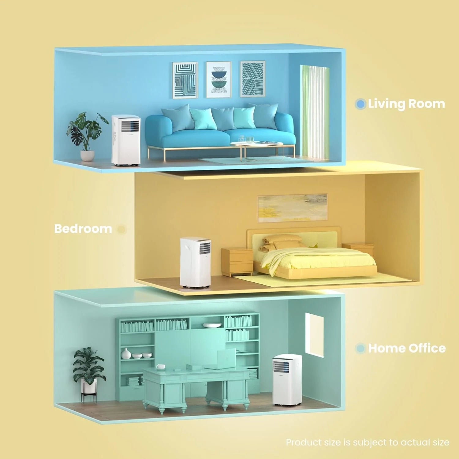 Comfee Mobiles Klimagert Easy Cool 2.0, 7000 BTU 2,0kW, Kühlen&Ventilieren&Entfeuchten, Raumgre bis 68m(25㎡), APP-Steuerung/Alexa/Google Home/IFTTT, Mobile Klimaanlage mit Abluftschlauch