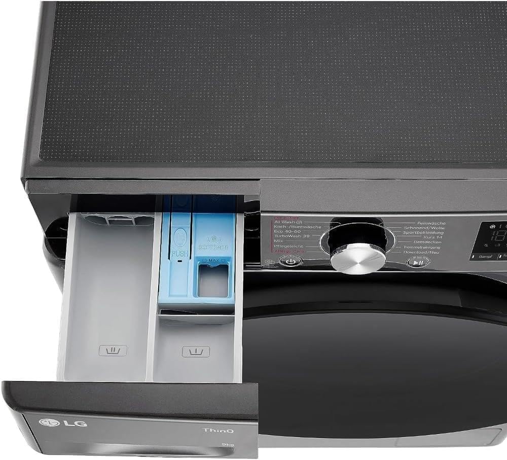 LG F4WV7080, Klasse A, Voorlader Wasmachine 8 kg, 1400 tpm, AI Direct Drive, Wi-Fi, Dieptereiniging met Stoom, Grote Capaciteit, TRIPLE A, Veiligheidsglas Buitendeur, 62 x 60 x 85 cm ꟷ Wit