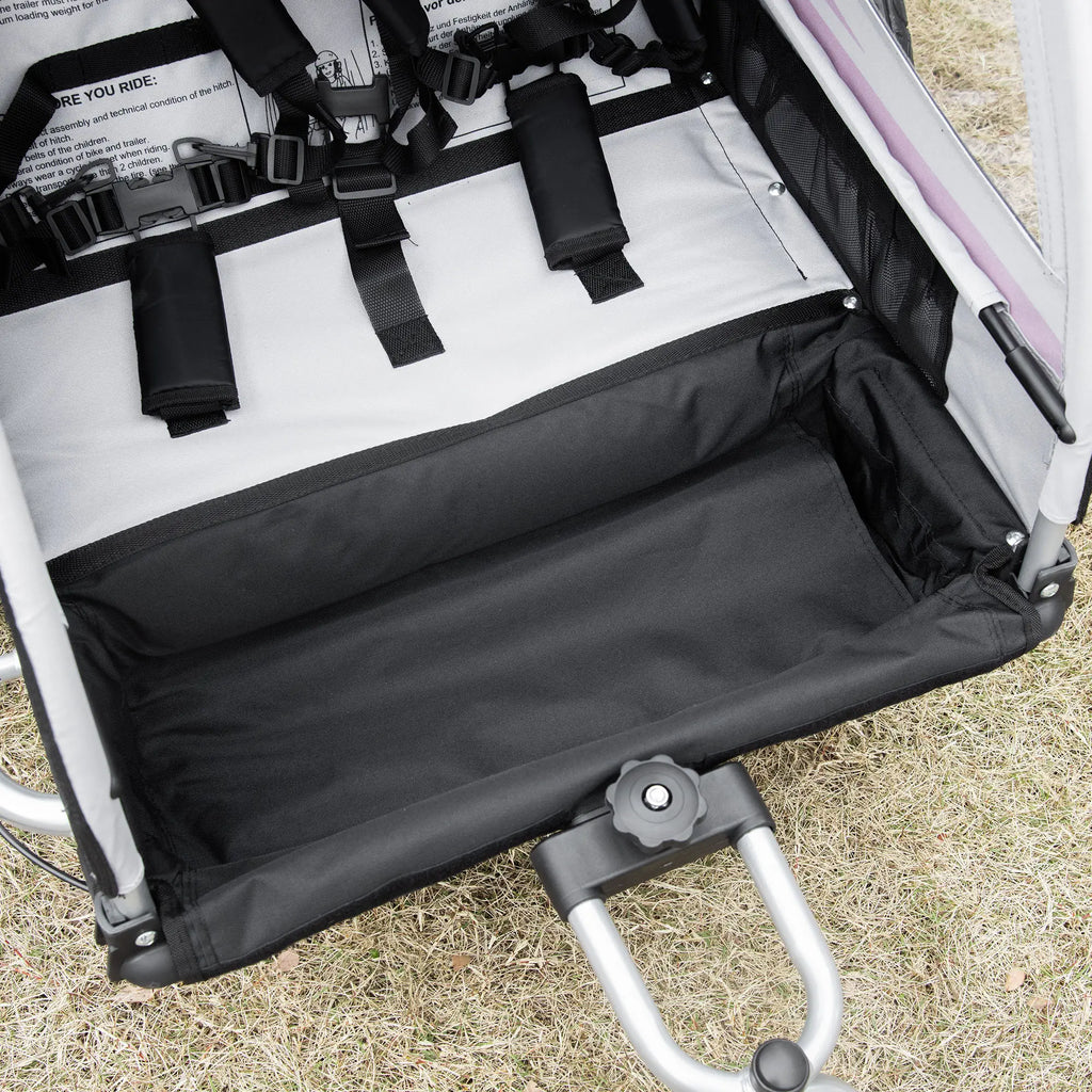 HOMCOM Kinderfietskar 2-in-1 Duwkar veilige rit rood