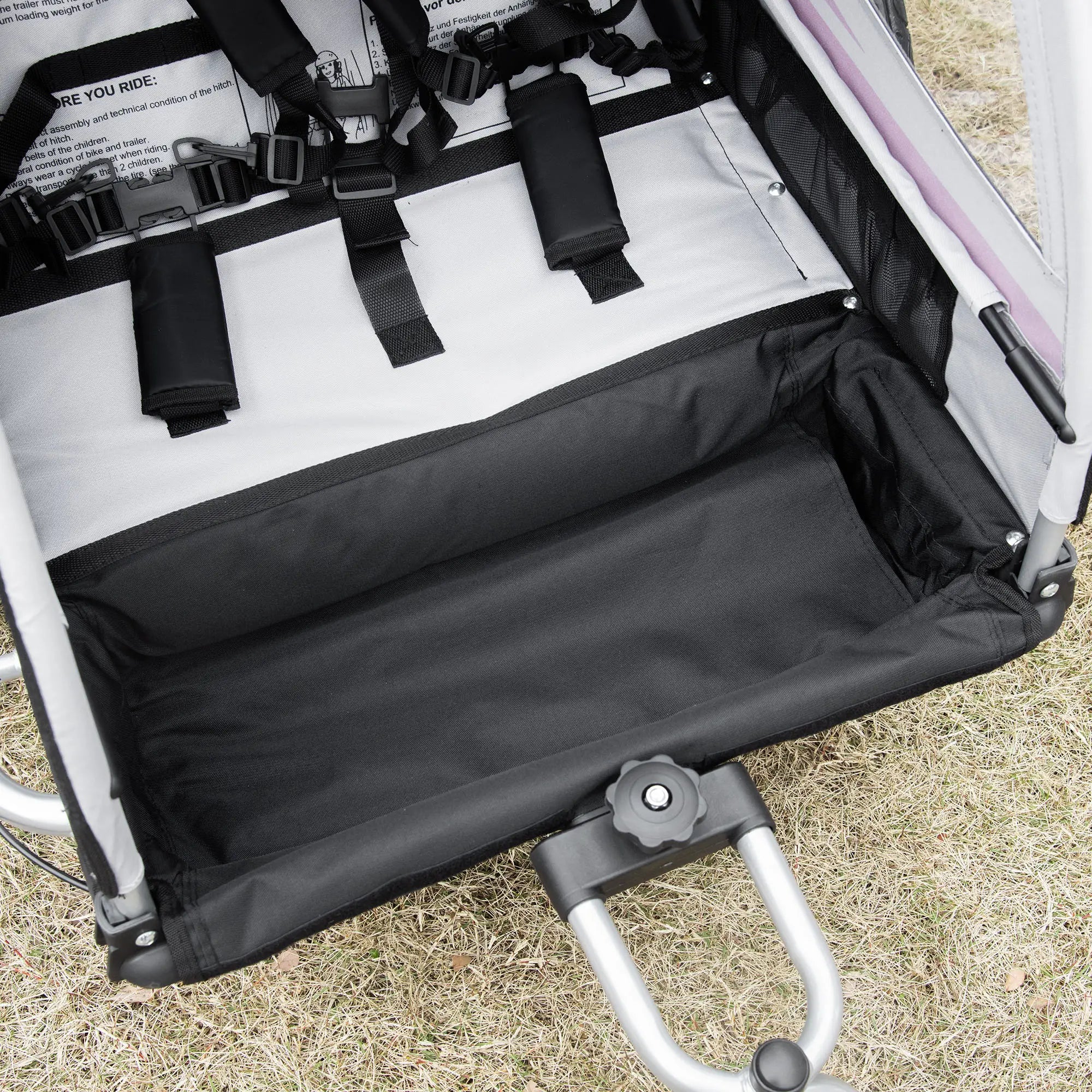 HOMCOM Kinderfietskar 2-in-1 Duwkar veilige rit rood
