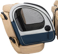 PetSafe Happy Ride Opvouwbare Hondenbench, Hondenreisbench voor Achterbank, Netdeuren voor Ventilatie, Blauw/Grijs