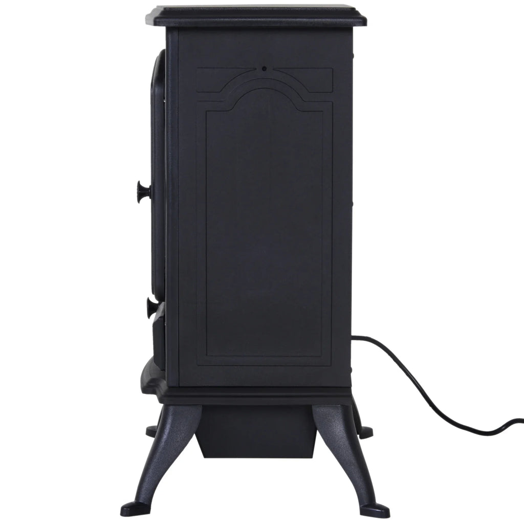 HOMCOM Elektrische haard rustiek design vlameffect