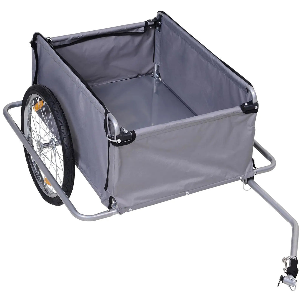 HOMCOM fietskar, opvouwbare bagagewagen met grote transportbox