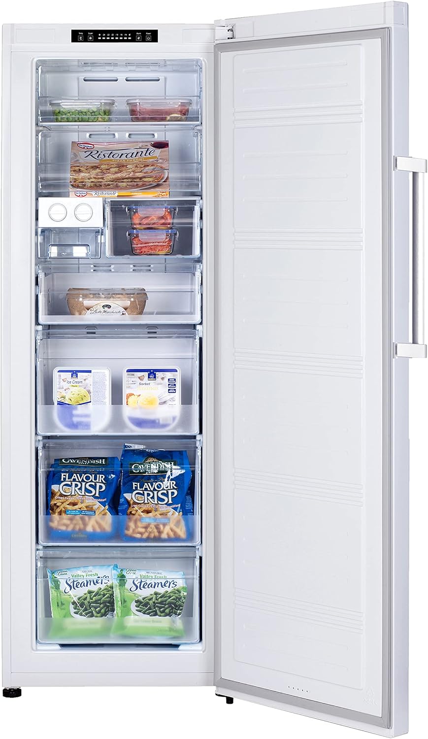 Hisense FV191N4AW2 Vriezer/ TotalNoFrost/ SuperFreeze/ Deuralarm/ Multiflow 360°/ BigBox/ 143,4 cm/ Vriesgedeelte 147 l/ 41 dB/ 205 kWh/Wit