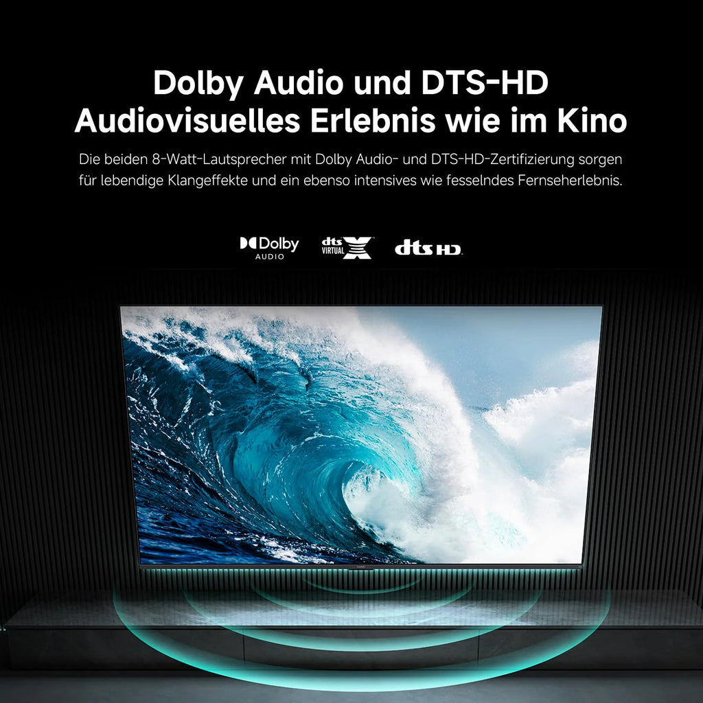 Xiaomi TV F 32, 32 inch (81 cm), HD, Smart TV, Fire OS7, Triple Tuner DVB-C/S/S2/T/T2, Dolby Audio™, DTS Virtual:X, DTS-HD, spraakbediening met Alexa, Compatibel met Apple AirPlay