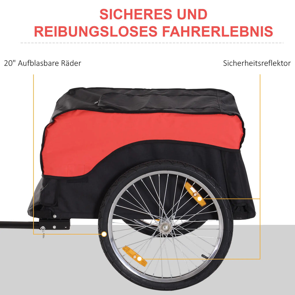 HOMCOM Fietskar Bakfiets vouwbaar grote transportbox