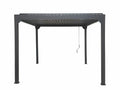Metalcraft Pergola met traliedak, 3x3m, handbediend, antraciet