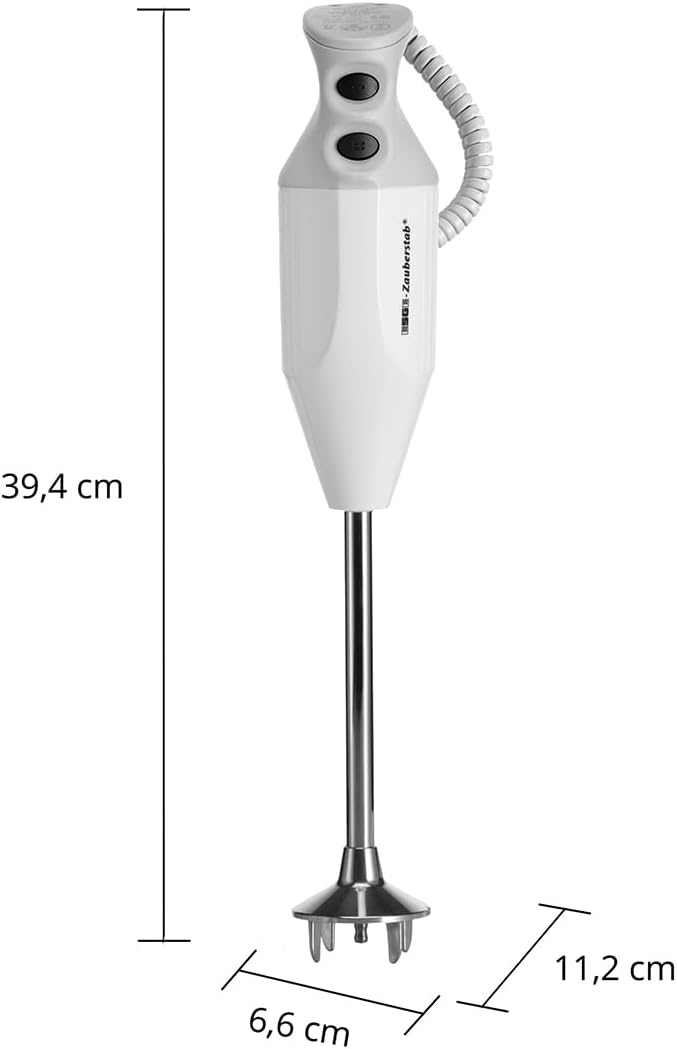 ESGE Zauberstab P 350 Profi, staafmixer wit inclusief multifunctioneel mes, tot 22.000 tpm, 90880, wit/grijs