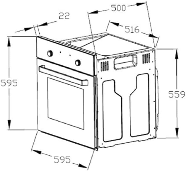 PKM KH-BIC3-I GK IX-2 inbouw fornuisset RVS 60cm kookplaat keramisch glas