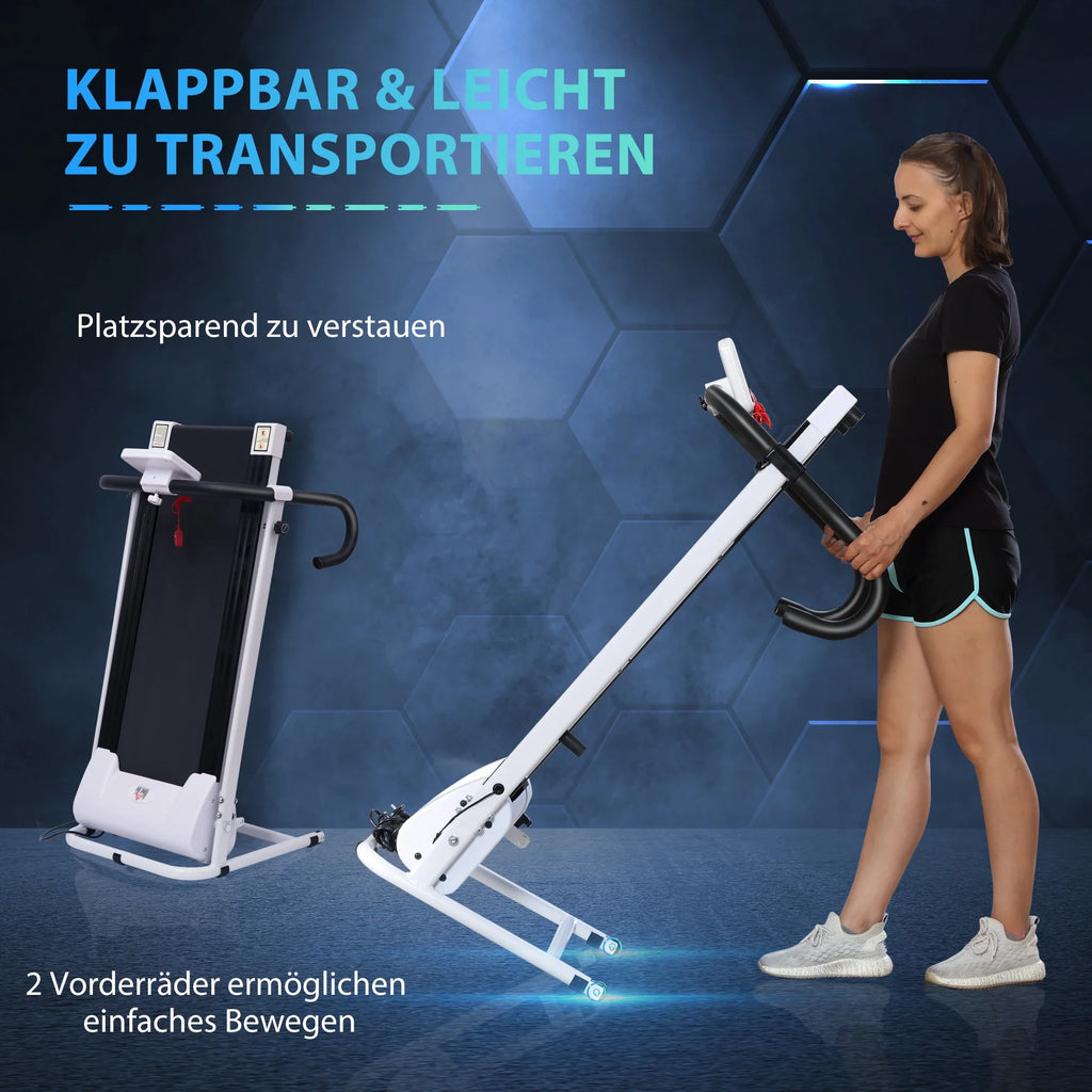 HOMCOM elektrisch loopband opvouwbaar lcd-scherm 12 programma's