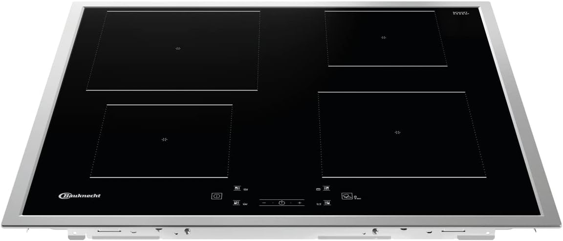 Bauknecht BAKO 566 IND Oven-Kookplaat combinatie/Inductiekookplaat (60 cm)/Hete lucht/Gentle Steam/Maxi Cooking/My Menue/Kookzones met Booster-functie/Ovenuittrek op 2 niveaus, RVS