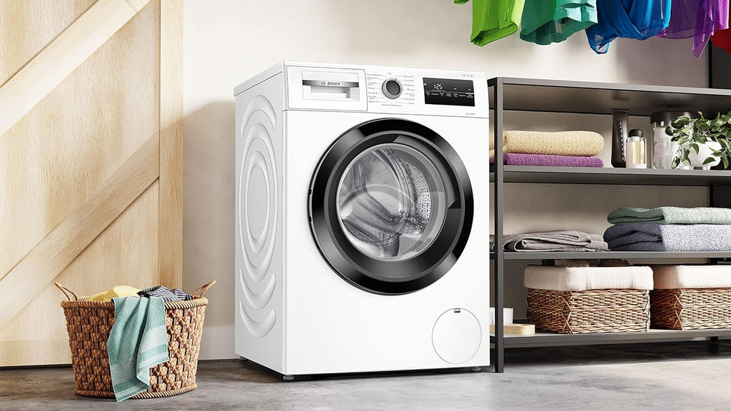 BOSCH WAN28127 Wasmachine Serie 4, voorlader met 8kg inhoud, 1400 tpm, Iron Assist, Active Water Plus, EcoSilence Drive, Speed Perfect, Wit, 60cm