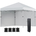 Outsunny Faltpavillon höhenverstellbar UV30+ mit Seitenwänden