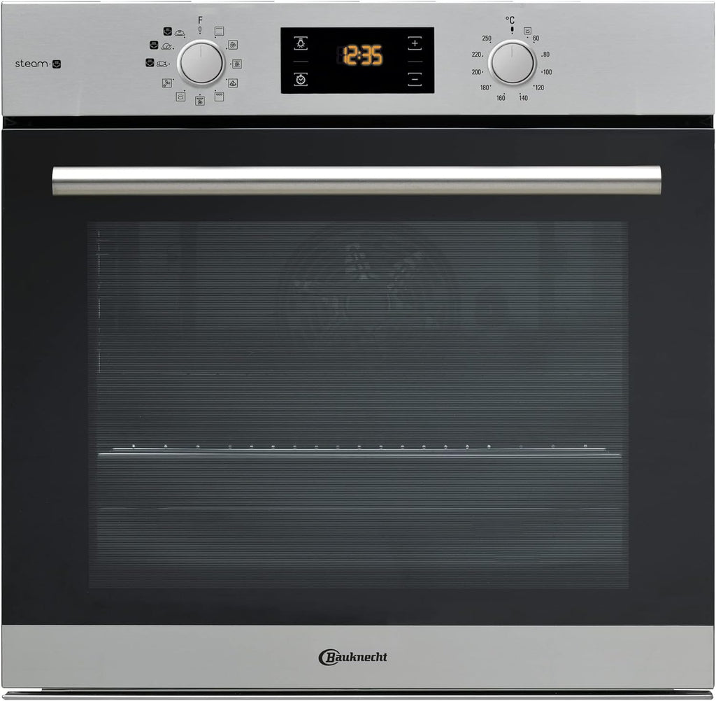 Bauknecht BAKO 566 IND Oven-Kookplaat combinatie/Inductiekookplaat (60 cm)/Hete lucht/Gentle Steam/Maxi Cooking/My Menue/Kookzones met Booster-functie/Ovenuittrek op 2 niveaus, RVS