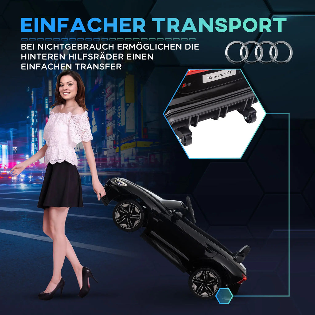 HOMCOM Kinder elektrische auto met afstandsbediening en muziekfunctie