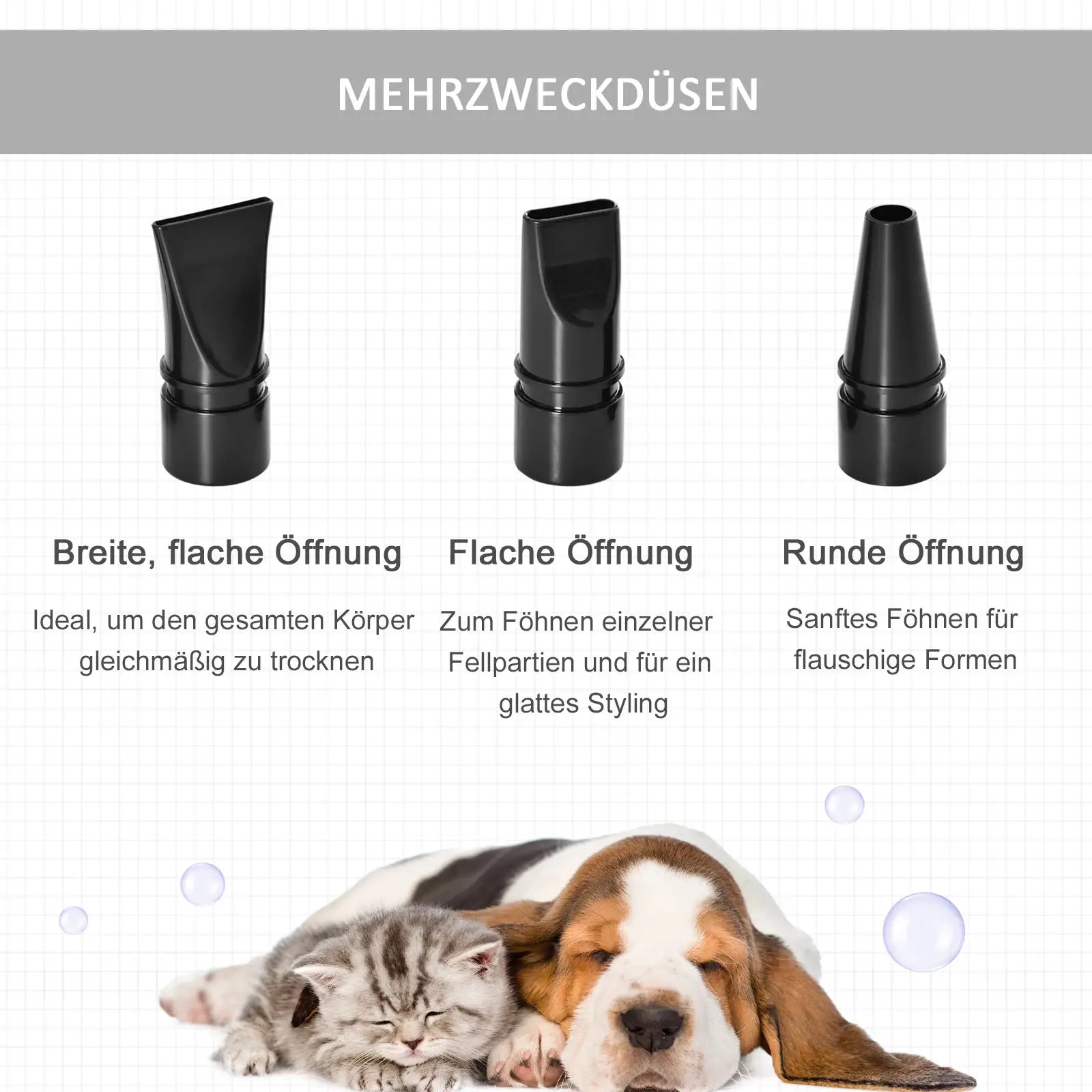 PawHut hondenfohn 2800W stil traploos instelbaar