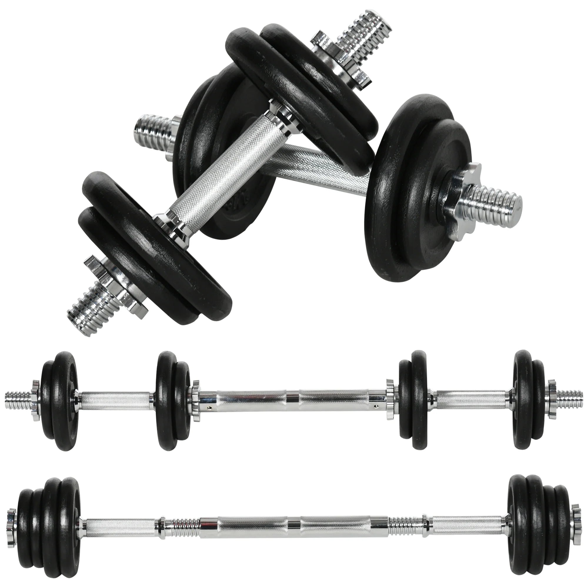 HOMCOM Halterset 2-in-1 halter stang combineerbaar ijzer