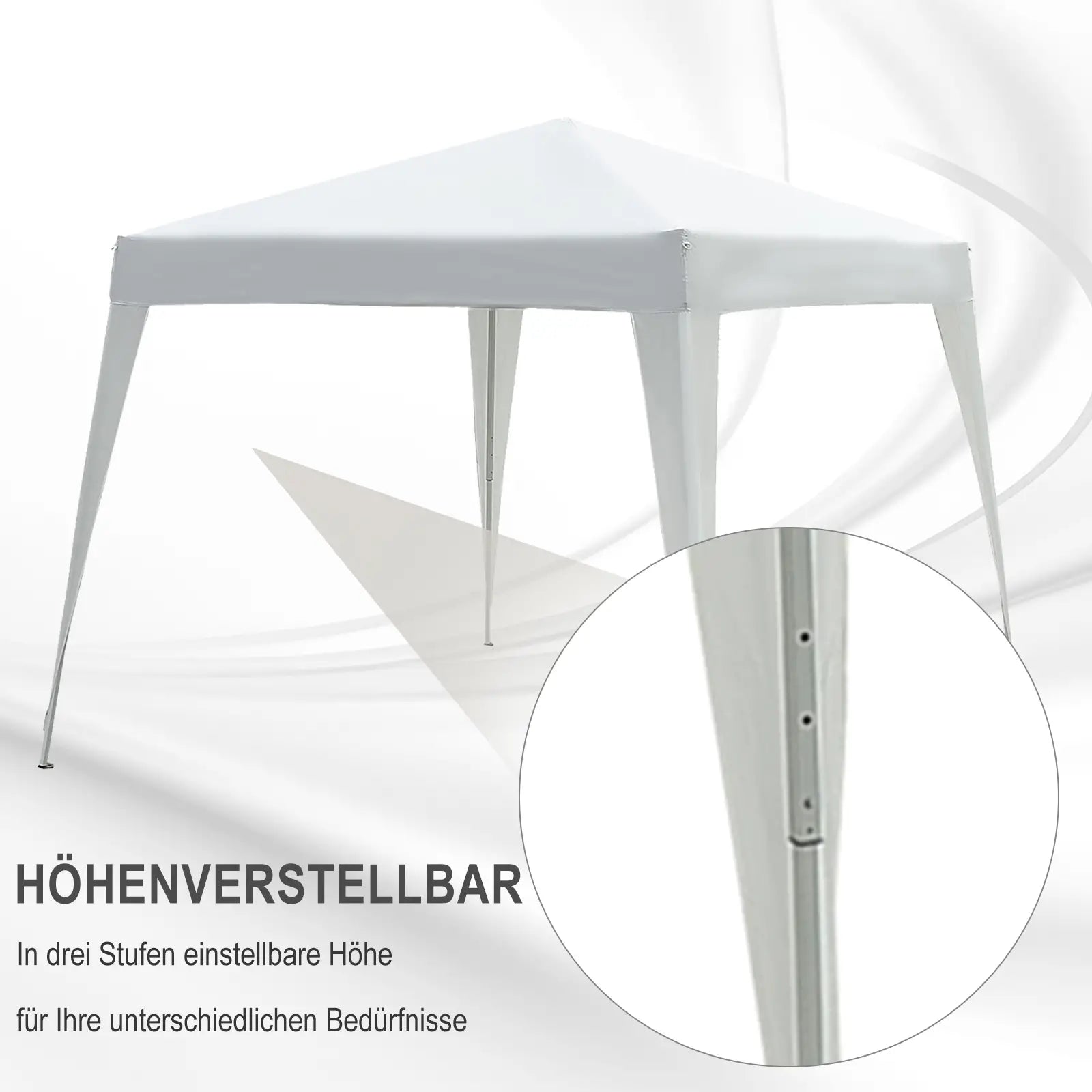 Outsunny Opvouwbare Partytent UV-bescherming wit
