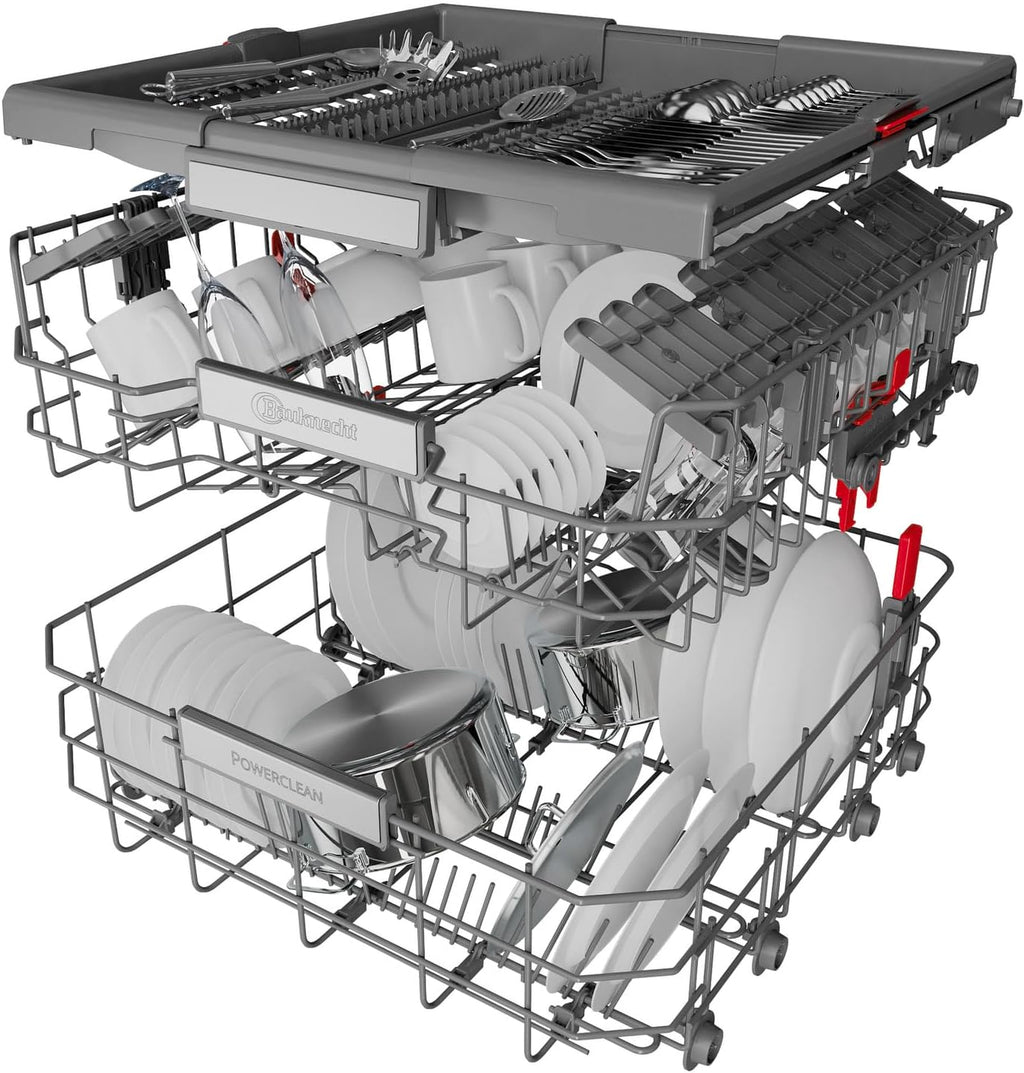 Bauknecht BUO 3O41 PLT X onderbouw vaatwasser 60 cm /14 couverts /10 standaardprogramma's en 1 sensorprogramma/PowerClean/ActiveDry/besteklade/volledige waterbeveiliging