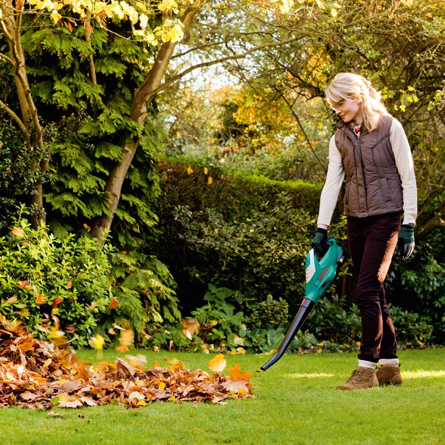 Bosch Home and Garden Accu Bladblazer ALB 18 LI (1 Accu, Max. Blaassnelheid 210 km/u, in Kartonnen Doos) Groen, Zwart