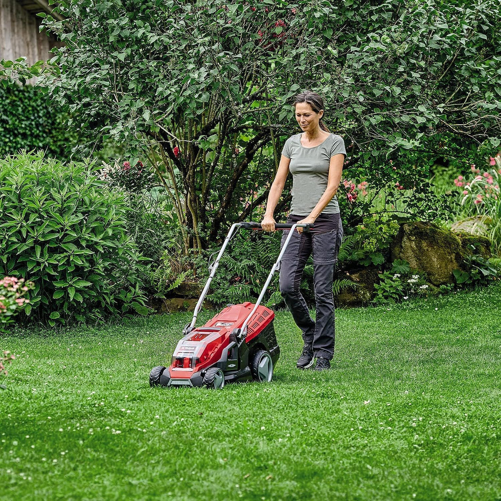Einhell Accu grasmaaier GE-CM 36/36 Li Kit Power X-Change (36 V, 36 cm maaibreedte, tot 400 m², Brushless, 40L opvangzak, 25-75 mm maaihoogte, incl. 2x 4,0 Ah accu + 2x lader)