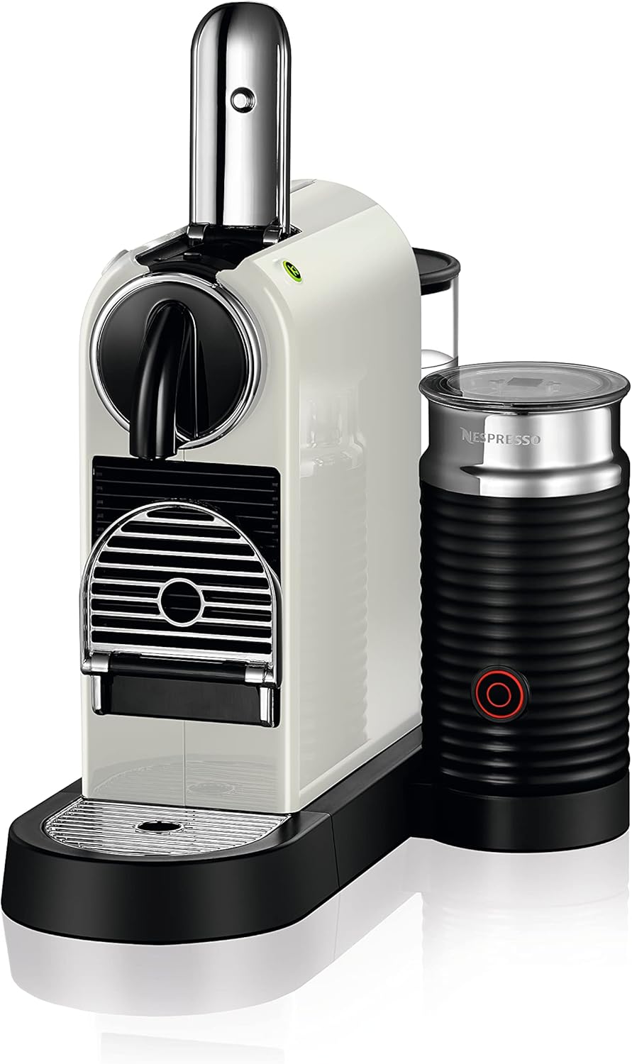 Nespresso De'Longhi EN267.BAE Citiz koffiezetapparaat met melkopschuimer, energiebesparende functie, 1710W, 1 liter, 37.2 x 21.8 x 27.7 cm, zwart