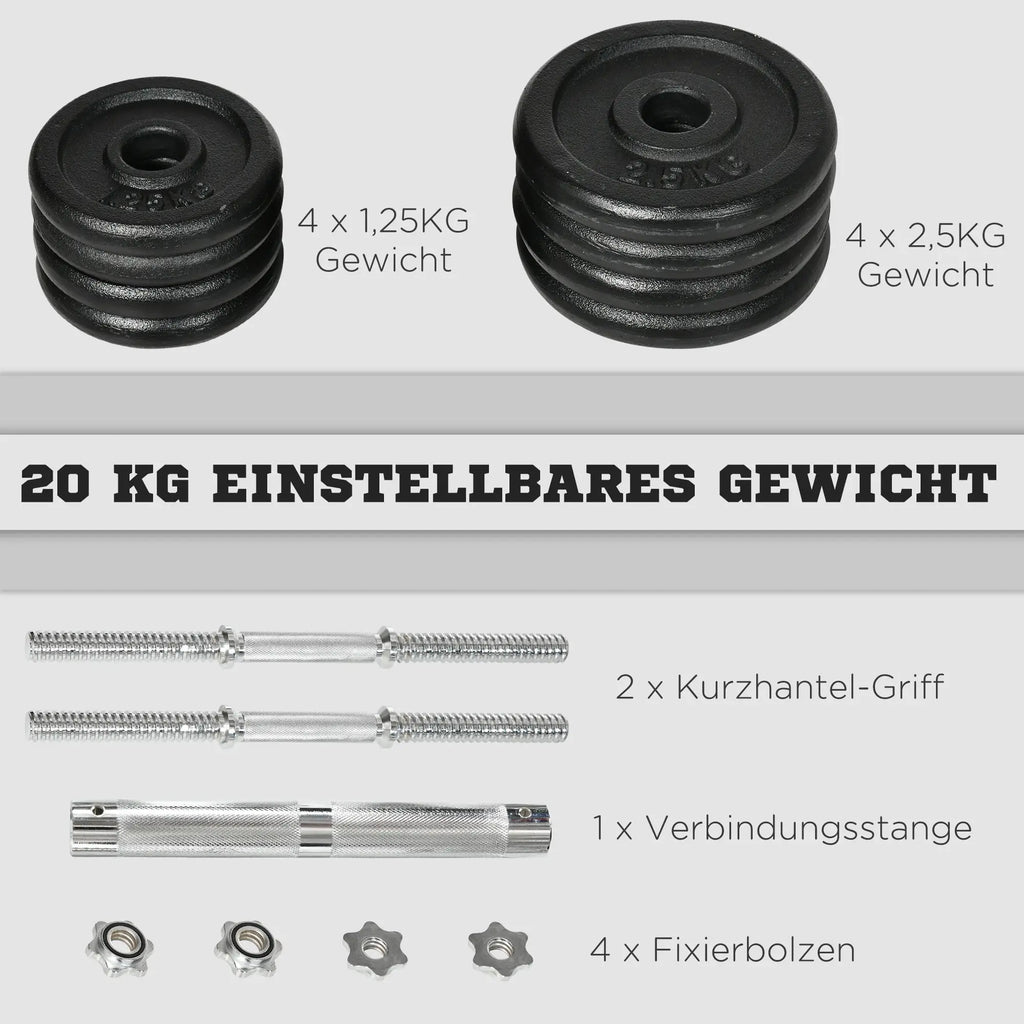 HOMCOM Halterset 2-in-1 halter stang combineerbaar ijzer