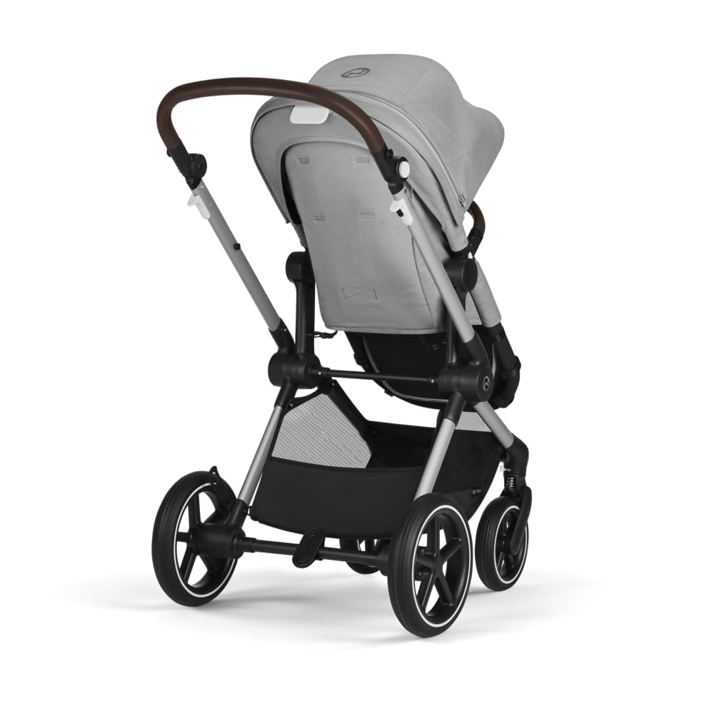 CYBEX Gold Kinderwagen EOS Lux 2-in-1 met Aton B2 i-Size autostoel en autostoeladapters, reissysteem, vanaf de geboorte tot 22 kg (ca. 4 jaar), Moon Black (Zwart)