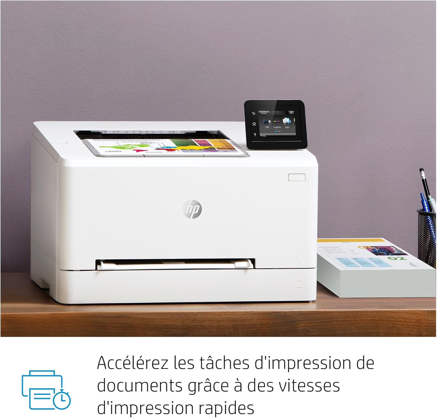 HP Color LaserJet Pro MFP 3302fdwg multifunctionele kleurenlaserprinter, fax, automatisch dubbelzijdig afdrukken, touchscreen, wifi, ethernet, USB, HP Wolf Pro Security