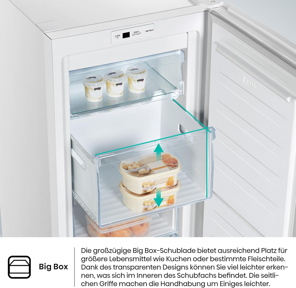 Hisense FV191N4AW2 Vriezer/ TotalNoFrost/ SuperFreeze/ Deuralarm/ Multiflow 360°/ BigBox/ 143,4 cm/ Vriesgedeelte 147 l/ 41 dB/ 205 kWh/Wit