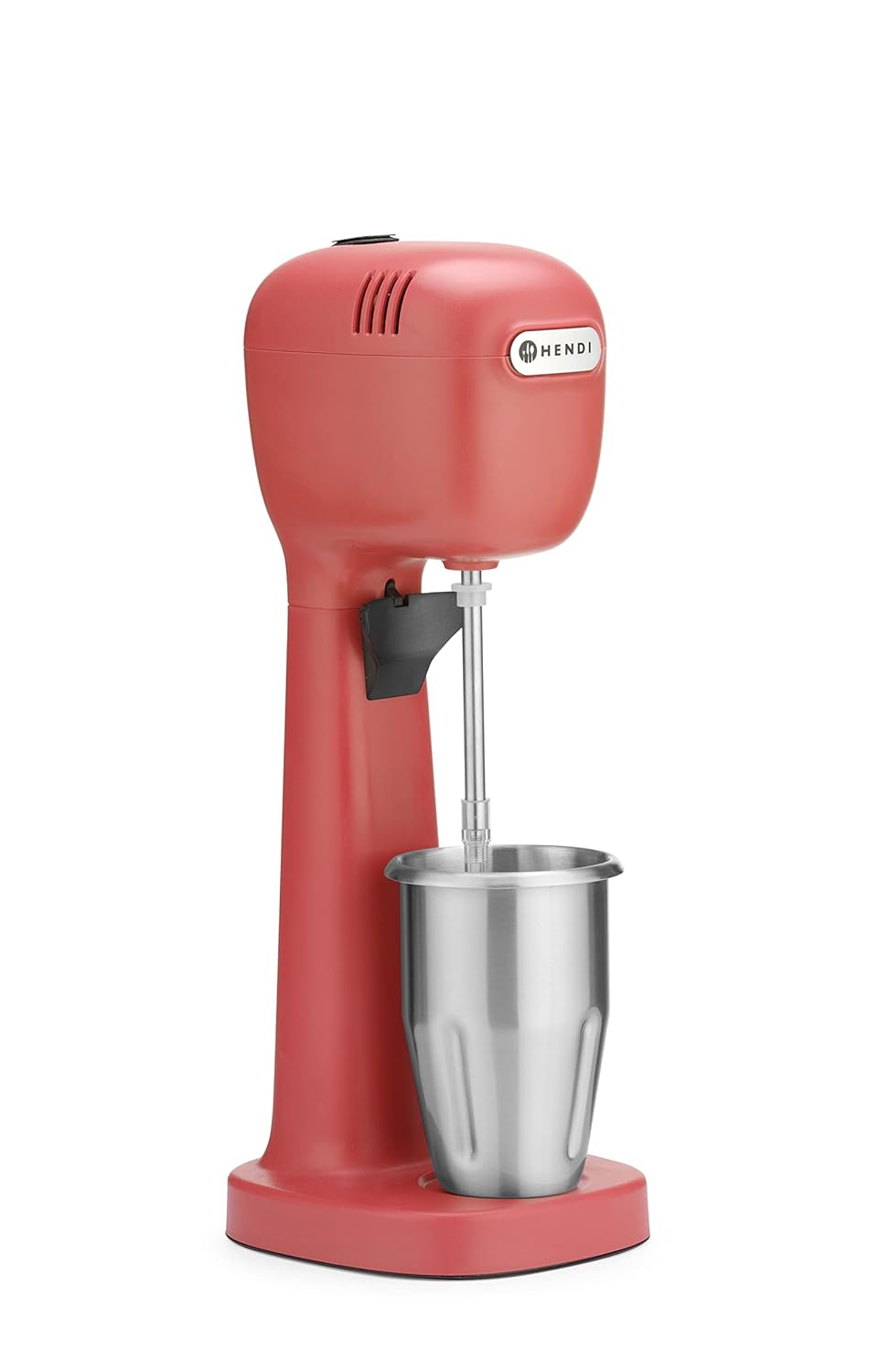 HENDI Melkshake Maker, Incl. 2 mengbekers (roestvrij staal en polycarbonaat) en 4 verwisselbare roerwerken, Drinkmixer, Frappés, Drankmixer, 230V/400W, 170x196x(H)490mm, Karamel
