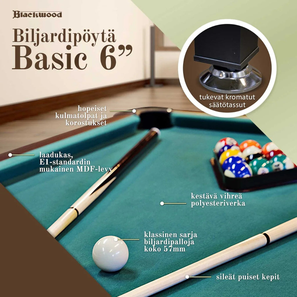 Blackwood biljarttafel Basic 6'