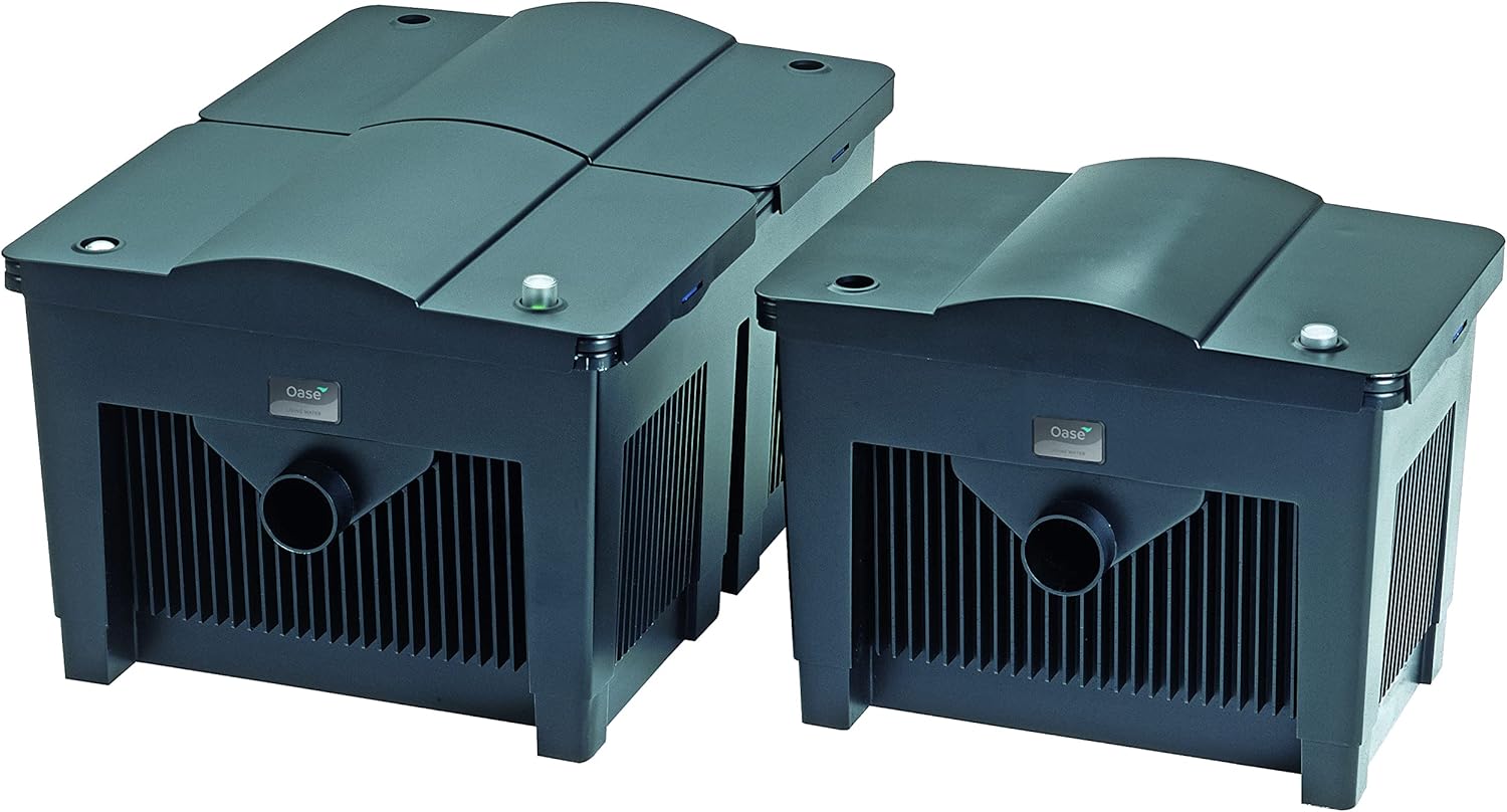 OASE 51096 Filter- en beeklooppomp AquaMax Eco Classic 5500, 5300 l/u pompcapaciteit, energiebesparende beeklooppomp, vijverpomp, filter, pomp, beekloop, donkergrijs
