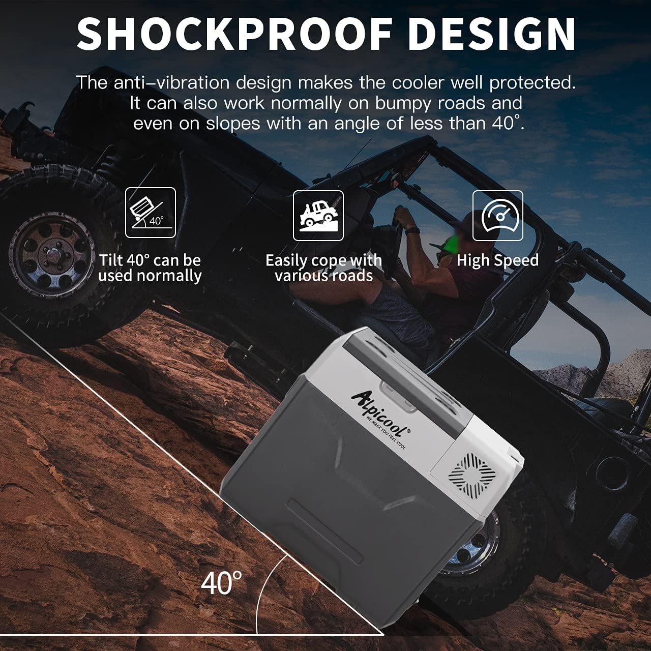 Alpicool CF55 55 Liter Koelbox 12V Draagbare Mini Koelkast Elektrische Vriesbox Kleine Vrieskist voor Auto, Camping, Vrachtwagen, Boot en Stopcontact met USB-aansluiting, -20℃ tot 20℃