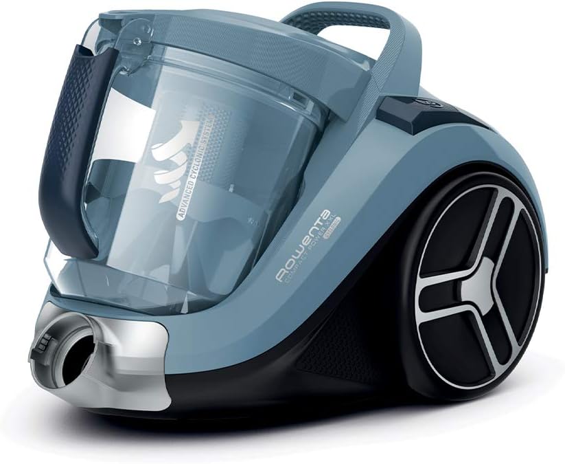 Rowenta RO4825 zakloze stofzuiger Compact Power XXL | 550 watt | 2,5L stofreservoir | Compact & stil | Extreme zuigkracht | Zeer efficiënte zuigmond | Zwart/Grijs